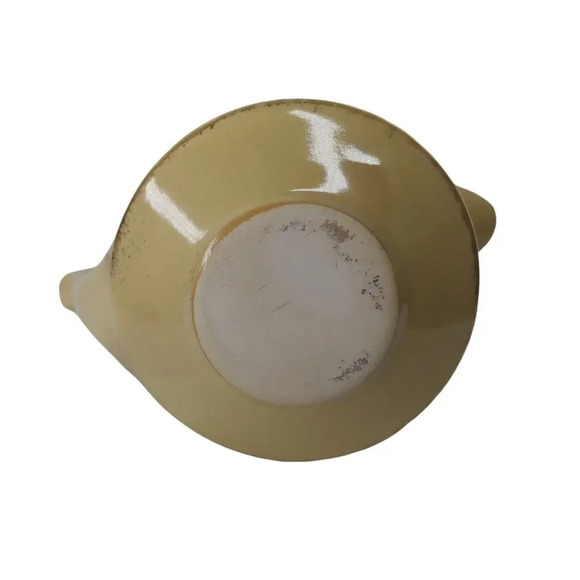 Vintage Pearl Ceramic Tea  Set, Yellow, Gilded 22k Carat Accents, 3 Piece Set - Picture 10 of 16